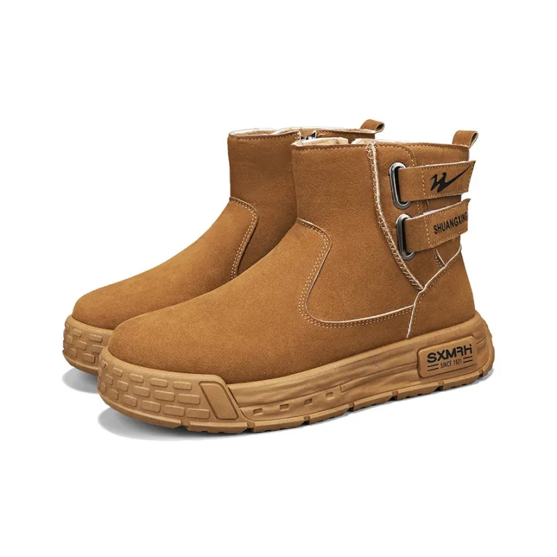 Binary Thermal Waterproof Abrasion Resistant Short Snow Boots Men's Earth Yellow-2