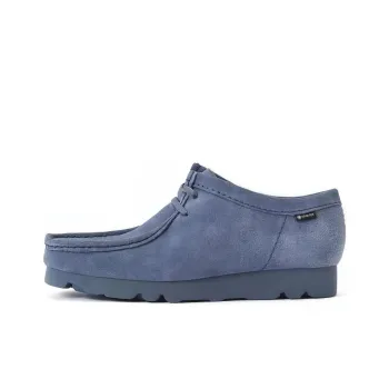 Clarks Wallabee GTX Anti Slip Wear Resistant Low Top Casual Shoes Unisex Blue