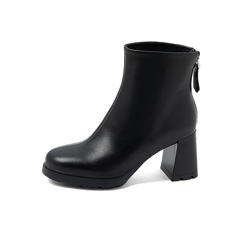 COMELY Ankle Boots Women's Black/Coffee-6