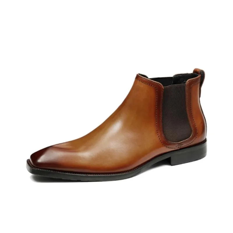 ASTON M.JAZZ Chelsea Boots Men's Brown-1