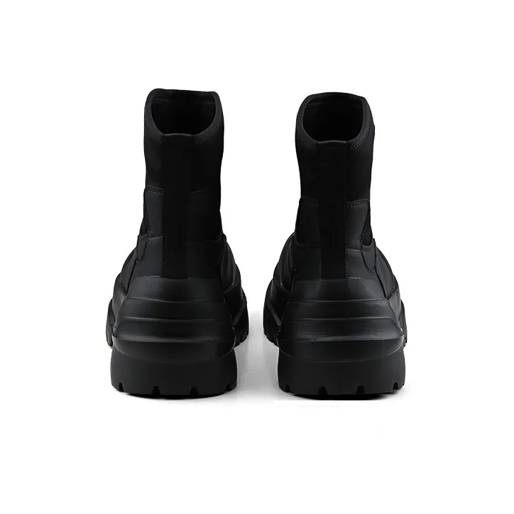 HANQIAORIJI Heavy Industry Series Ankle Boots 5cm Unisex Black-7