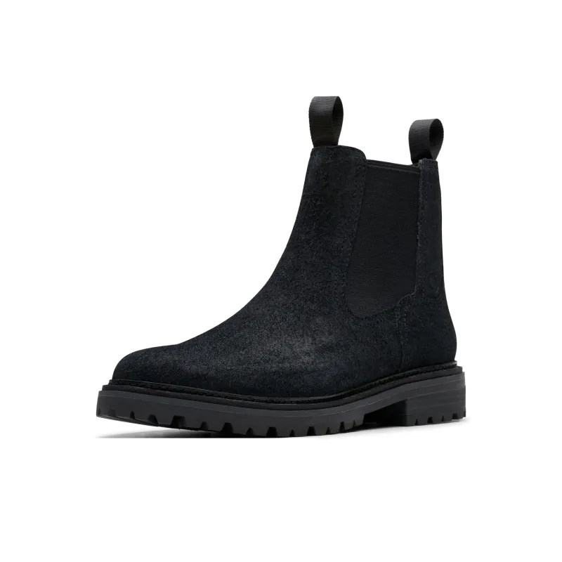 Clarks Short Chelsea Boots Men's Black-1