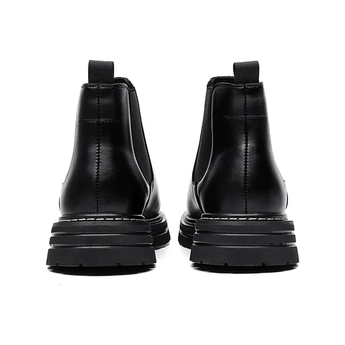 GZZ Short Chelsea Boots Men's Black-4