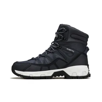 HUMTTO Wear Resistant Cushioning Balance Short Mid Calf Snow Boots Men's Blue Gray