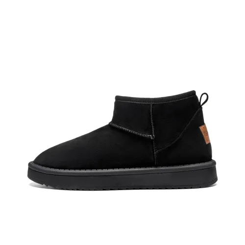 RENBEN Warm Wear Resistant Slip Resistant Short Snow Boots Women's Black