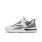 Gray White Fleece-Lined