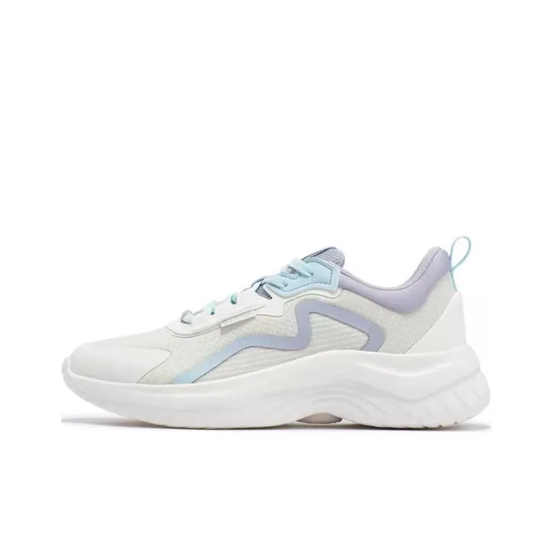 361° Anti Slip Wear Resistant Low Top Running Shoes Women's Purple White-0