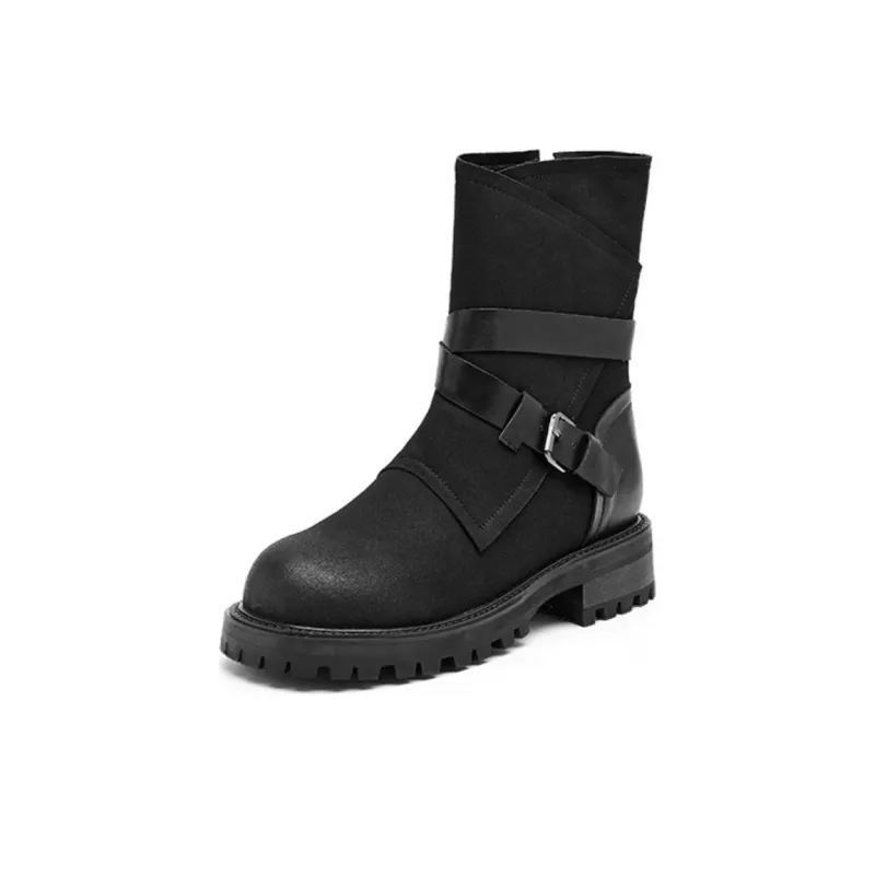 AGSDON Ankle Boots Women's Black/Brown-1