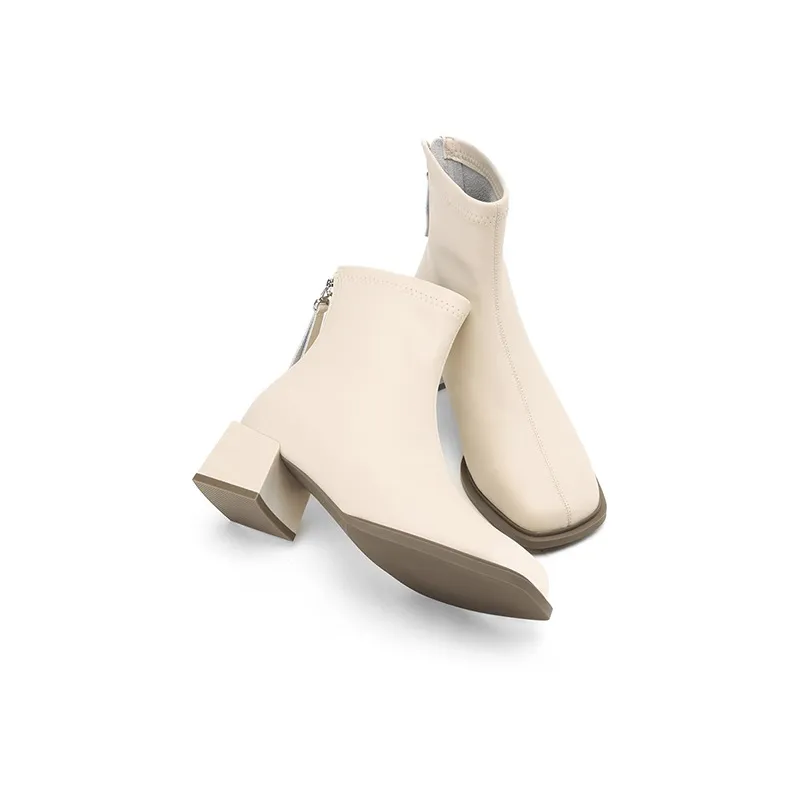 JOSINY Ankle Boots 4.8cm Women's Ecru-3