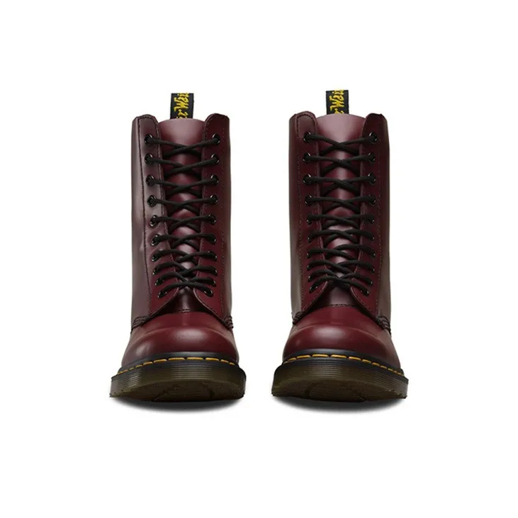 Dr.Martens 1490 Black Smooth Classic 10 Martin Boots Couple Style Red-1