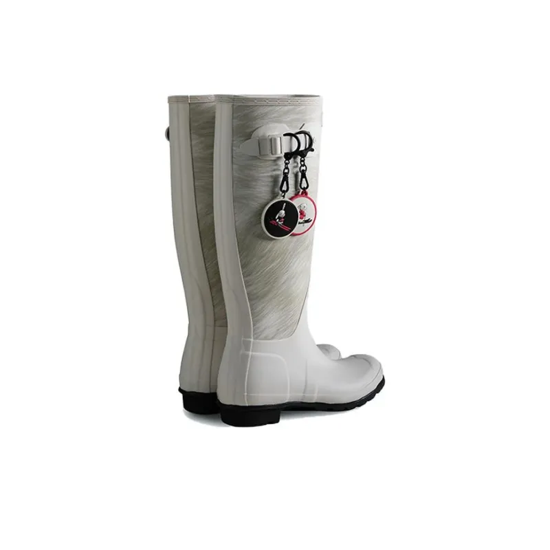 HUNTER Water Resistant Slip Resistant Rain Boots Women's Pearl White-2