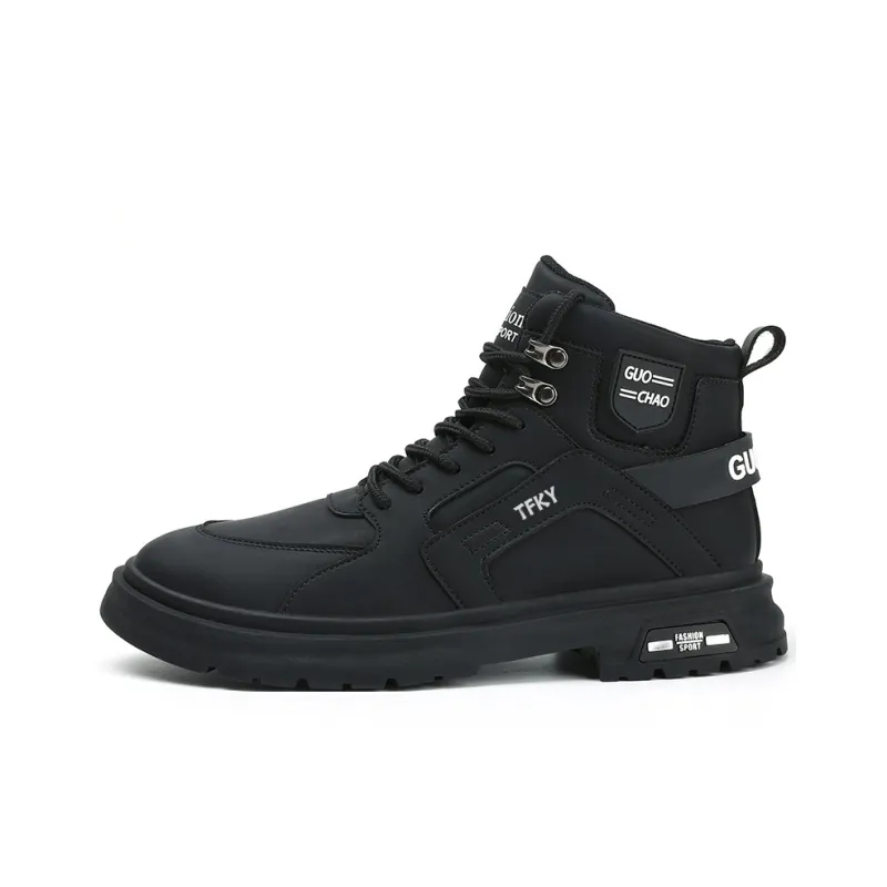 TFKY Ankle Boots Unisex Black/Beige-16