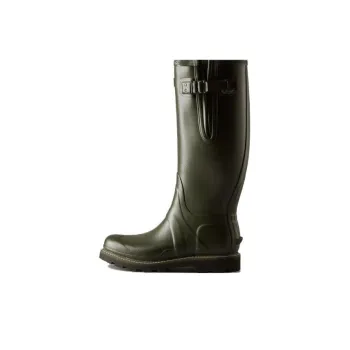 HUNTER Warm Water Resistant Wear Resistant Cushioning Rain Boots Men's Dark Green