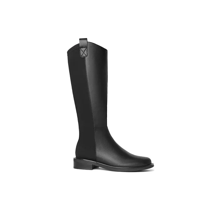 BELLE Knight Boots Knee high Boots 3.5cm Women's Black-1