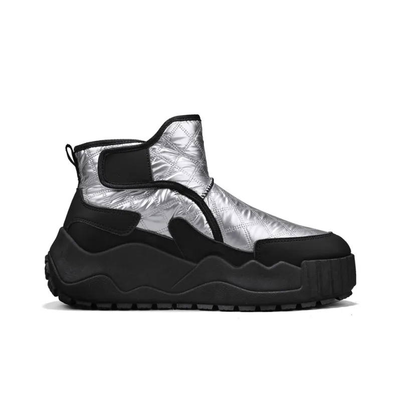 Warrior Thermal Slip Resistant Coverage Short Snow Boots Men's Silver Black-2