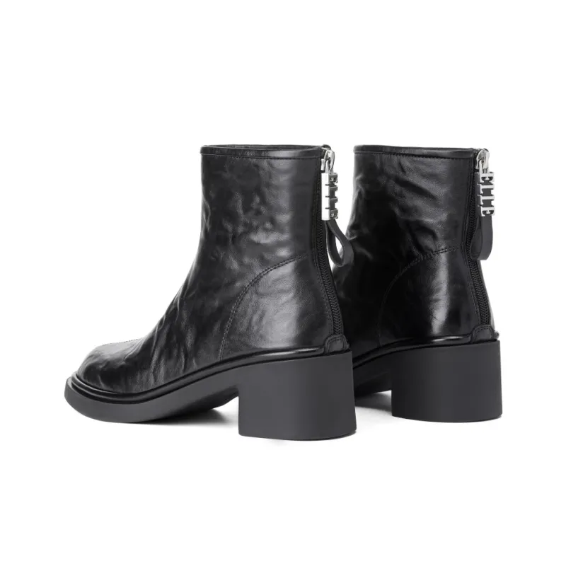 ELLE Ankle Boots Women's Black/Coffee-2