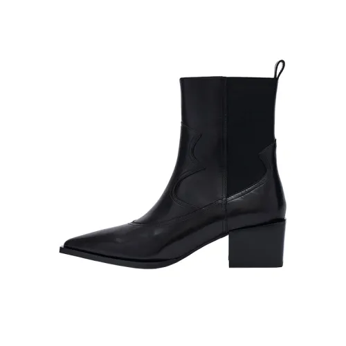 CINDY C ERIC Short Chelsea Boots 6cm Women's Black