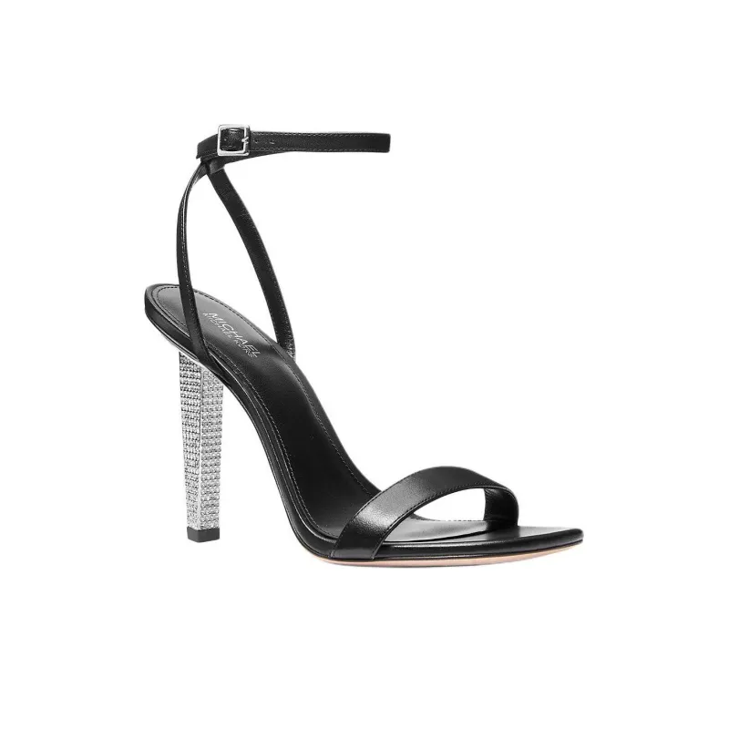 MICHAEL KORS Halle Strap Sandals 10cm Women's Black-2