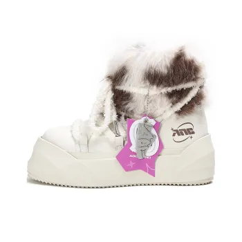 ADCDAVINCI Stardust Series Warm Wear Resistant Height Increasing Snow Boots Women's Beige