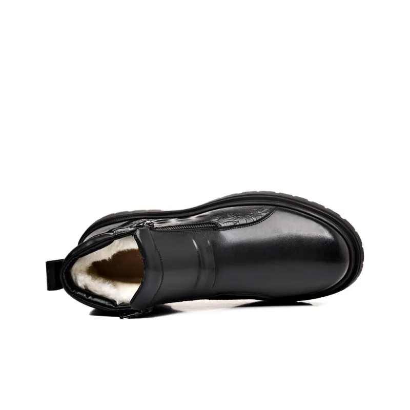 MODENGPAN Ankle Boots Men's Black-3