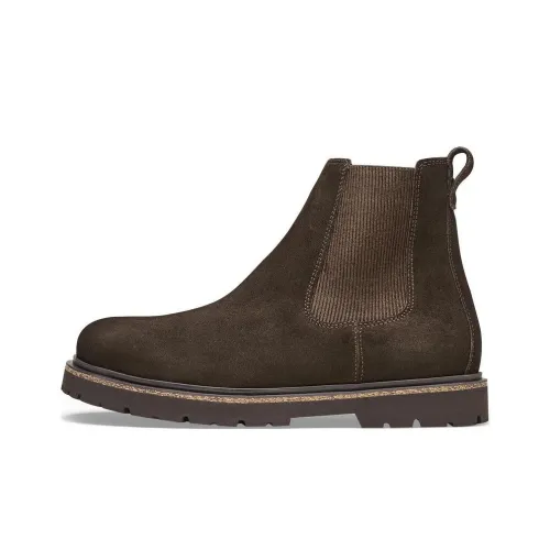 Birkenstock Highwood Series Short Chelsea Boots Men's Mocha Narrow Fit