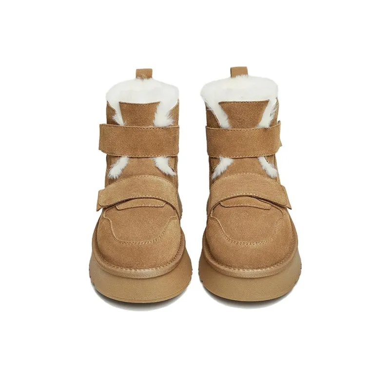 BASTO Snow Boots Women's Black/Brown/Gray-2
