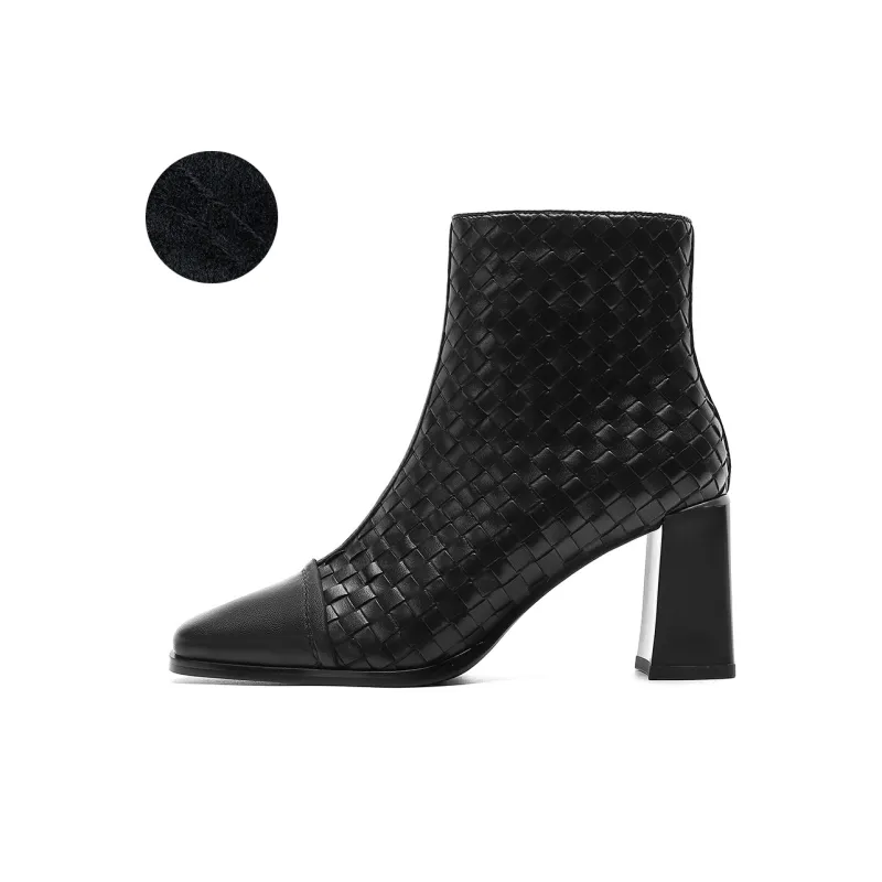 HARSON Ankle Boots 7.5cm Women's Black-7