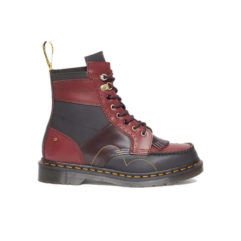 Dr.Martens Short Martin Boot Unisex Black Red-1