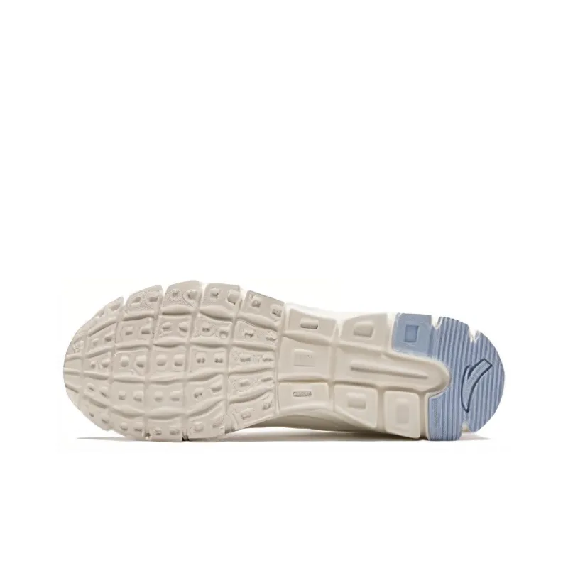 Anta Durable Breathable Low Top Running Shoes Women's White Purple Blue-3