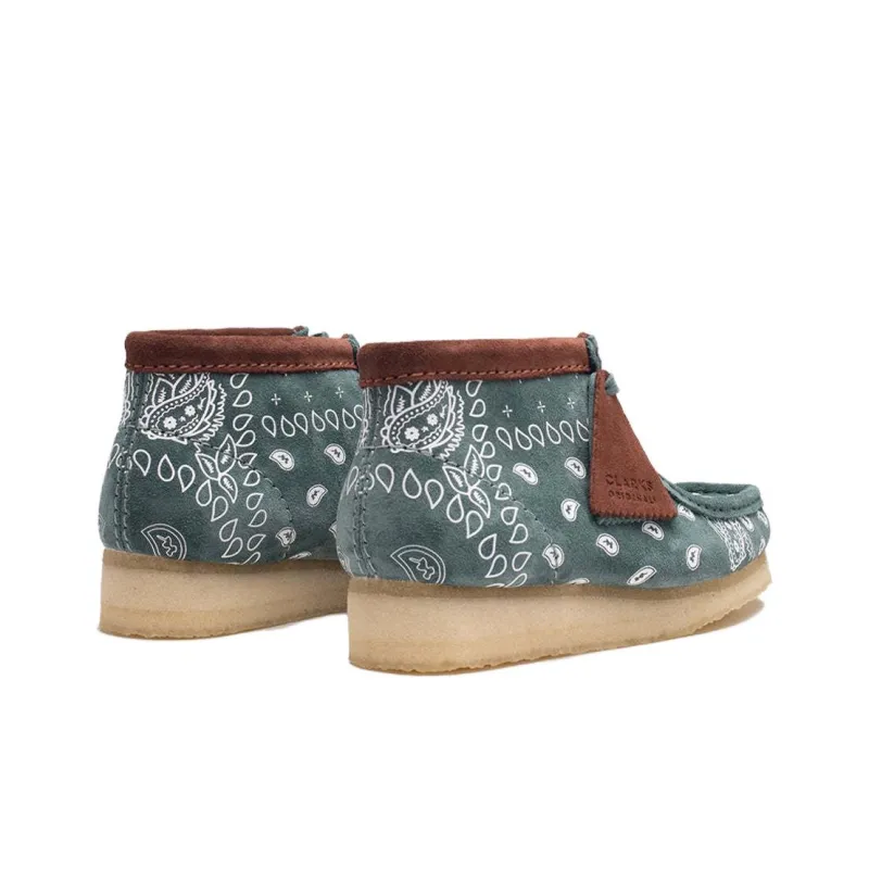 Clarks Originals Wallabee Boot Green Paisley-3
