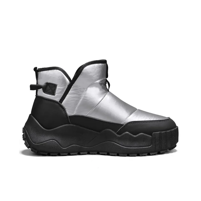 Warrior Thermal Slip Resistant Coverage Short Snow Boots Men's Silver Black-2