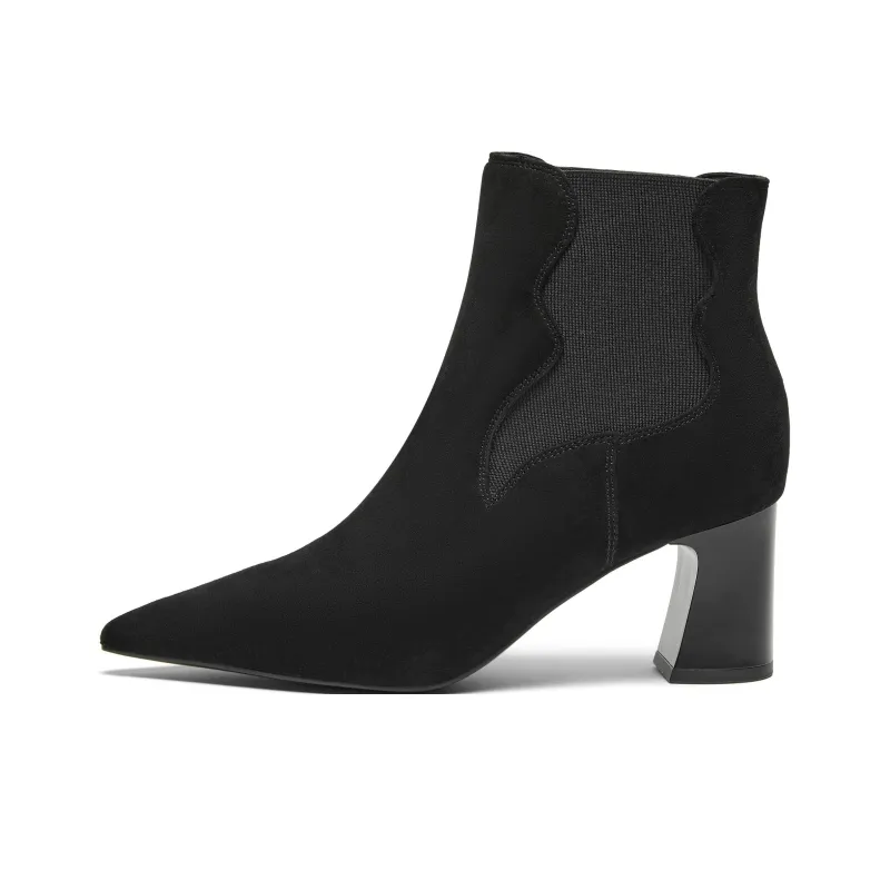 Joypeace Caramel Mocha Short Chelsea Boots Women's-0