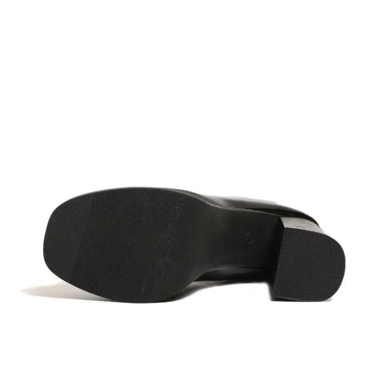 NUNZ Ankle Boots Women's Black Glossy/Black Matte/White-4