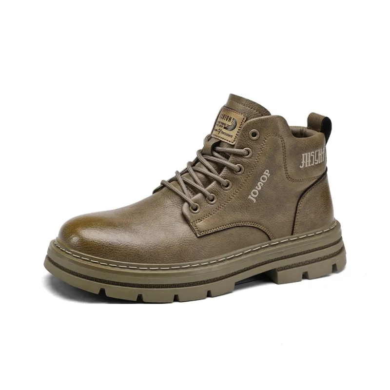 Abango Martin Boots Men Light Brown, Khaki, Black-4