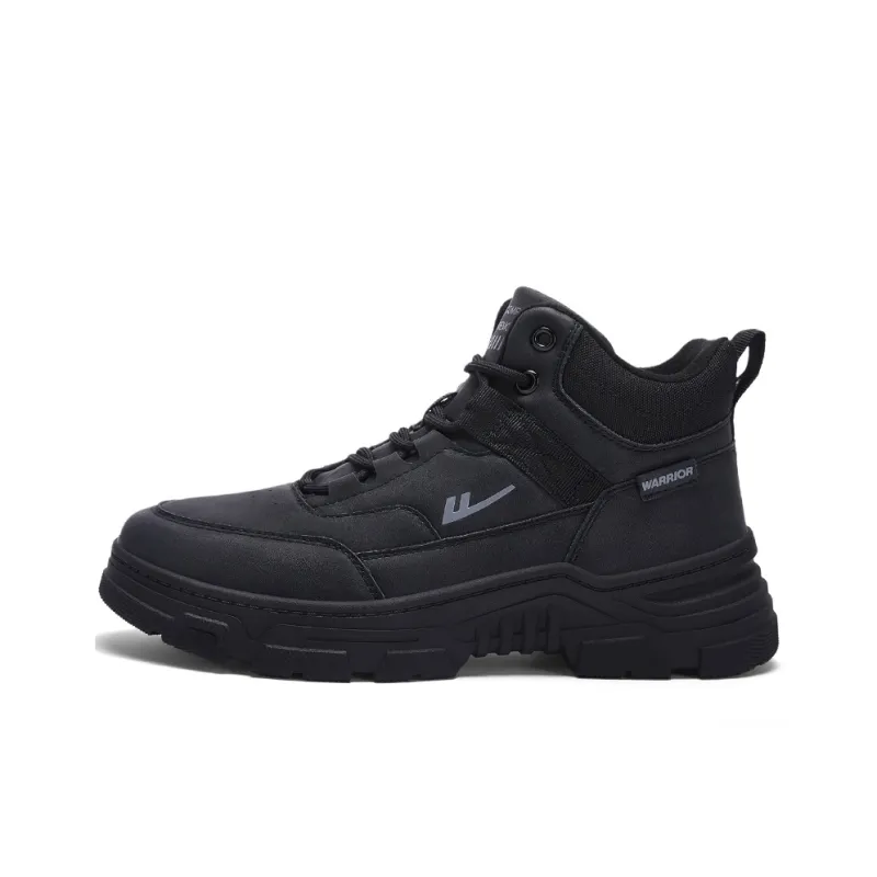 Warrior Cushioning Height Increasing Short Mid Calf Outdoor Boots Men's Black-0