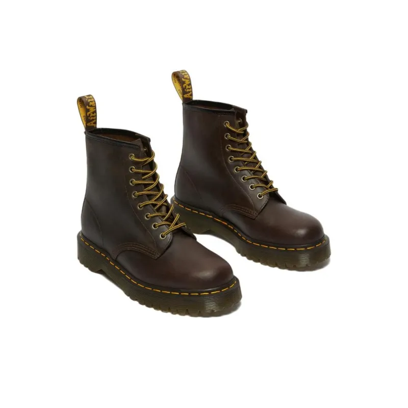 Dr.Martens 1460 Bex Crazy Horse Leather Lace Up Boots 'Dark Brown'-2