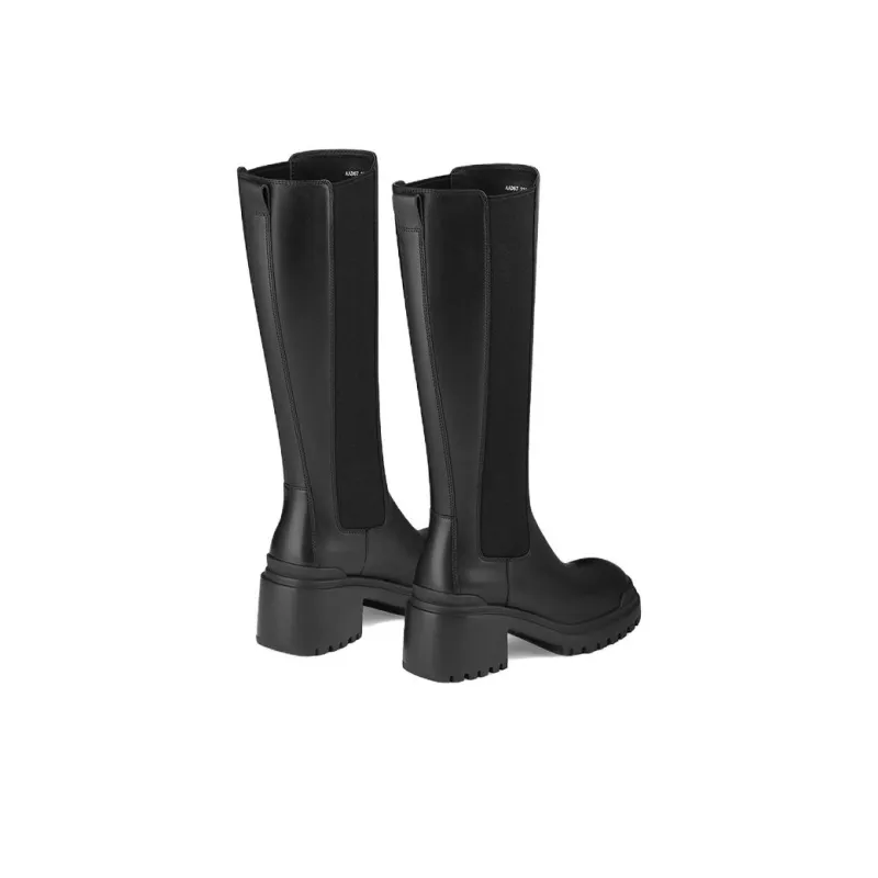 73Hours Knee high Boots 6.5cm Women's Black-4