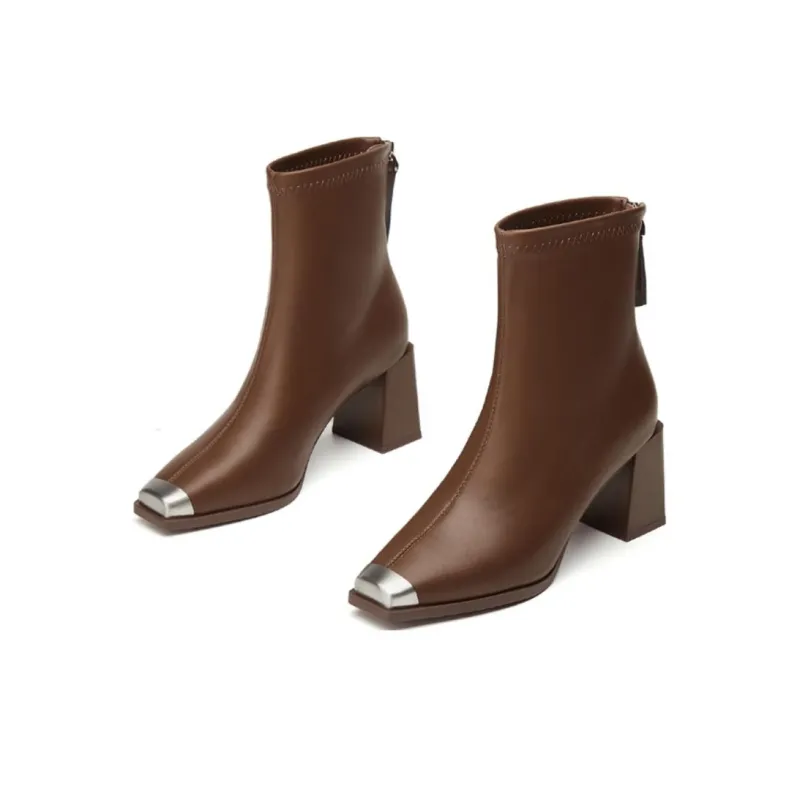 KEKAFU Ankle Boots Women's Black/Khaki/Beige-10