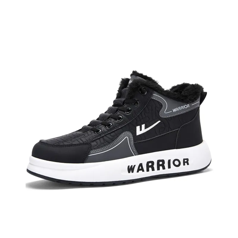 Warrior Warm Height Increasing Short Mid Calf Snow Boots Men's Black-1