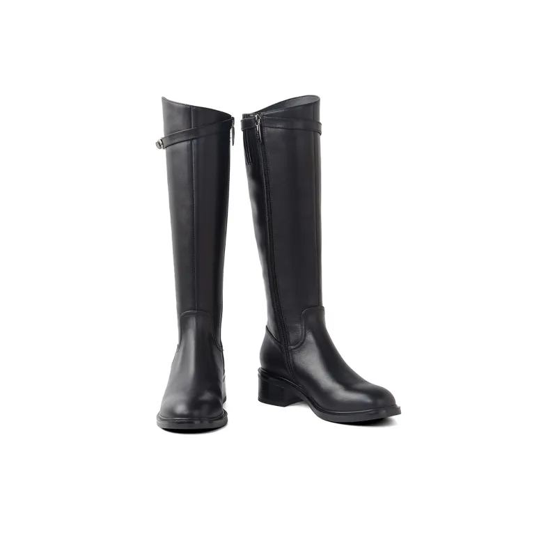PT'SON Knee high Boots Women's Black-3