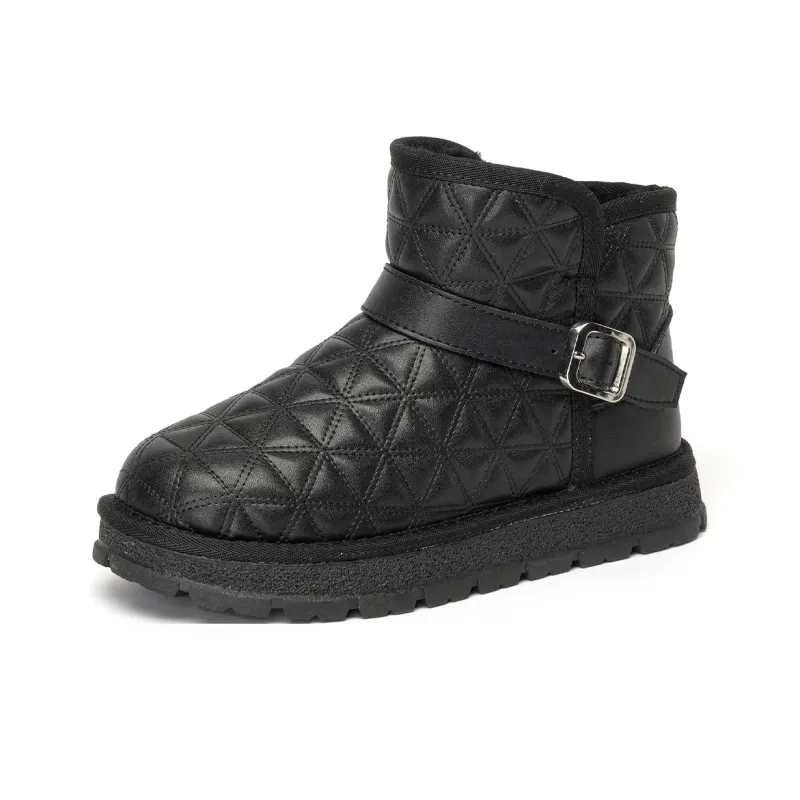 GEMEIQ Snow Boots Women's Black/Beige-0