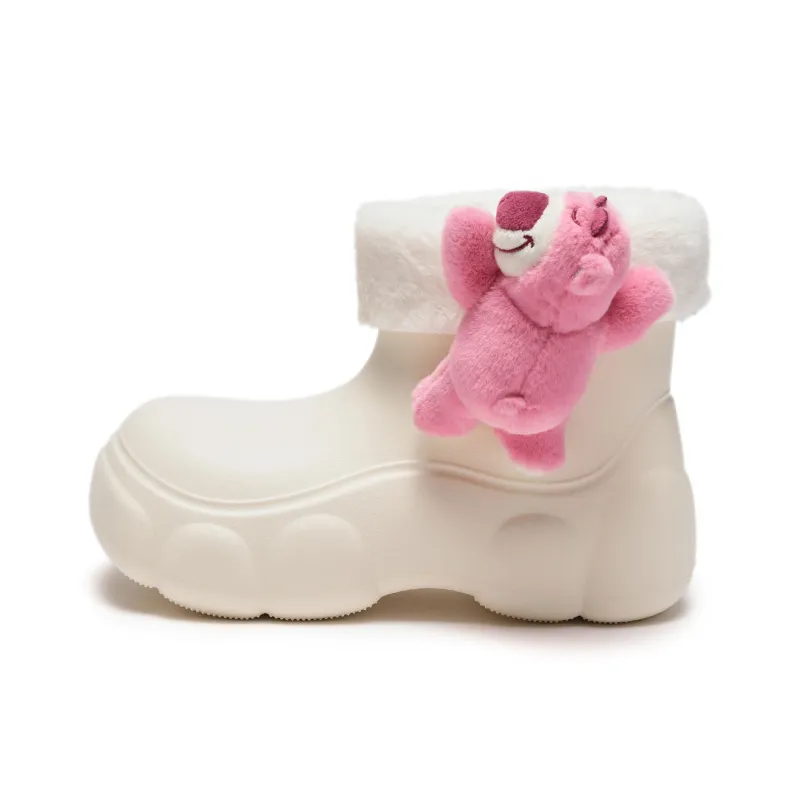 Disney x Hotwind Toy Story Series Ankle Boots 3cm Women's Beige-0