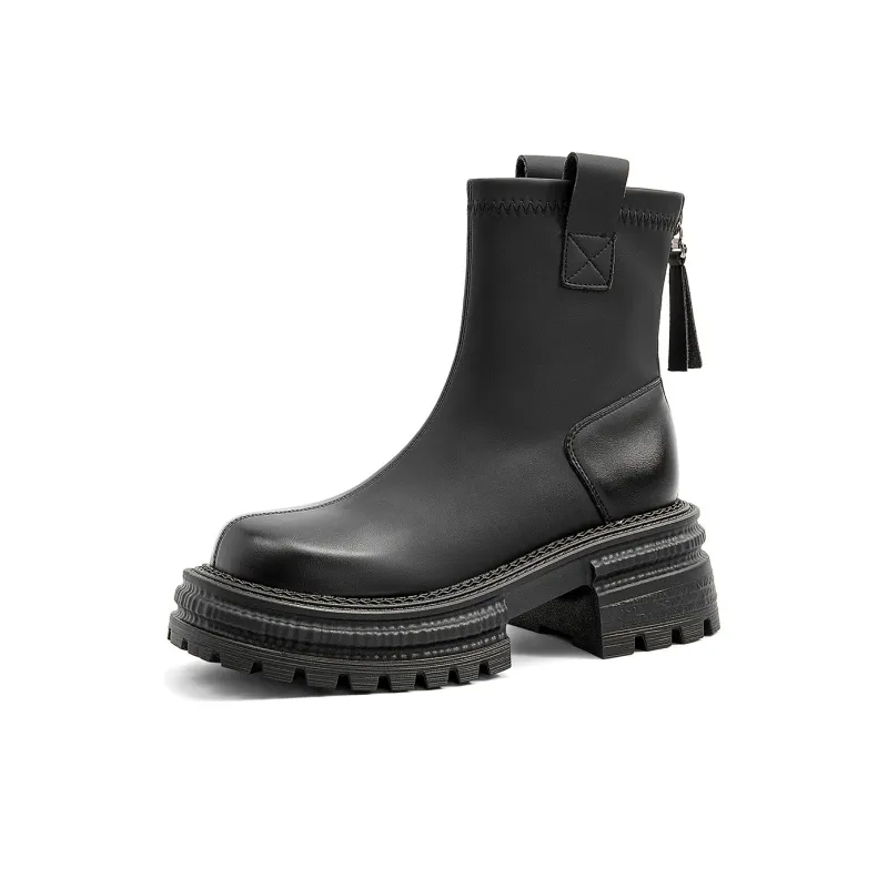 OMS Ankle Boots Women's Black/Brown-10