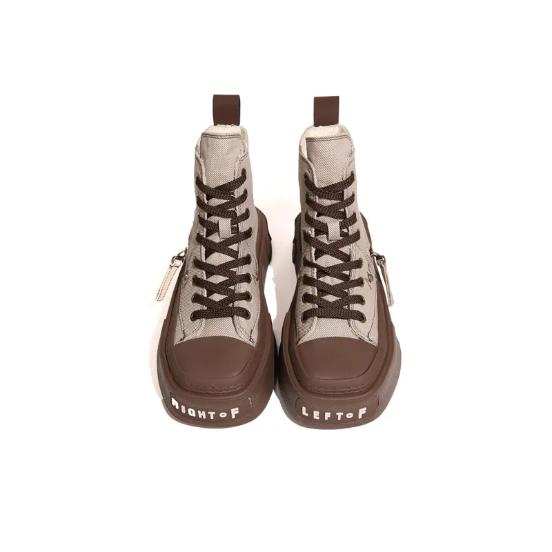 XIAOFAMIAO Ankle Boots Women's Gray/Army Green-3