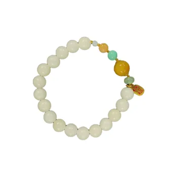 XIZITONGHUA White Jade Bodhi Bracelets Women's