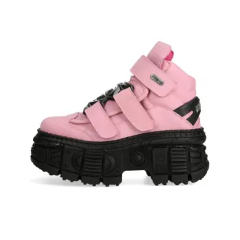 NEW ROCK Ankle Boots 10cm Unisex Pink