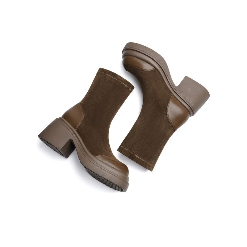 RED DRAGONFLY Stretch Boots 7.9CM Women's-8