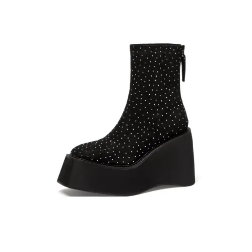 BalletCat Ankle Boots Women's Black, Khaki