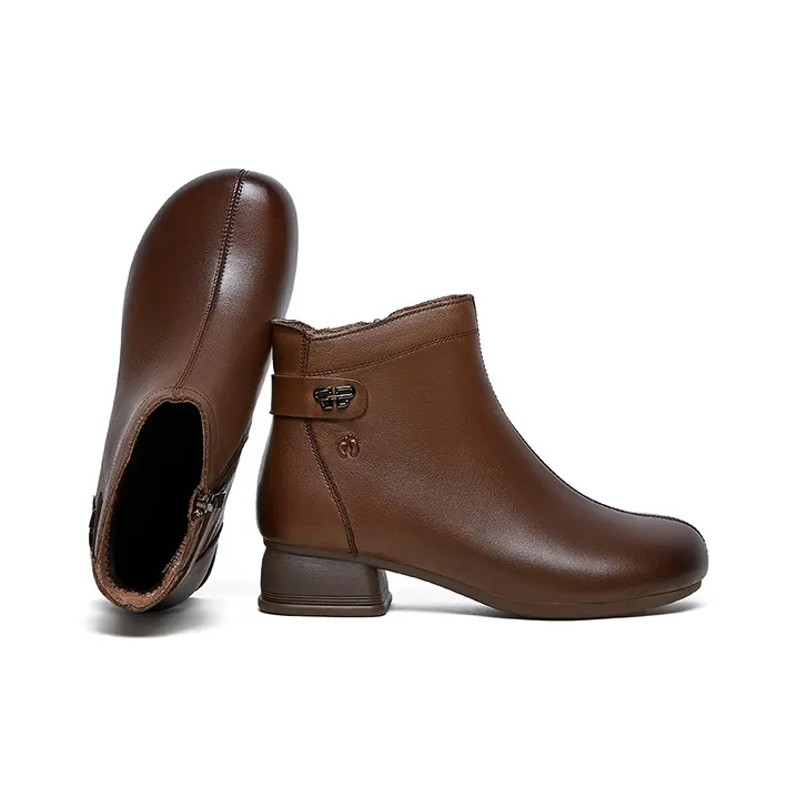 HANG TEN Ankle Boots Women's Black/New Brown-11