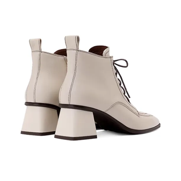 JESSICA SOPHIA Ankle Boots 5.5cm Women's Ecru-8